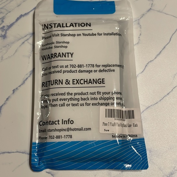 NWTs-IPhone case w/clear glass for shatter proof & kickstand black color - Picture 6 of 6
